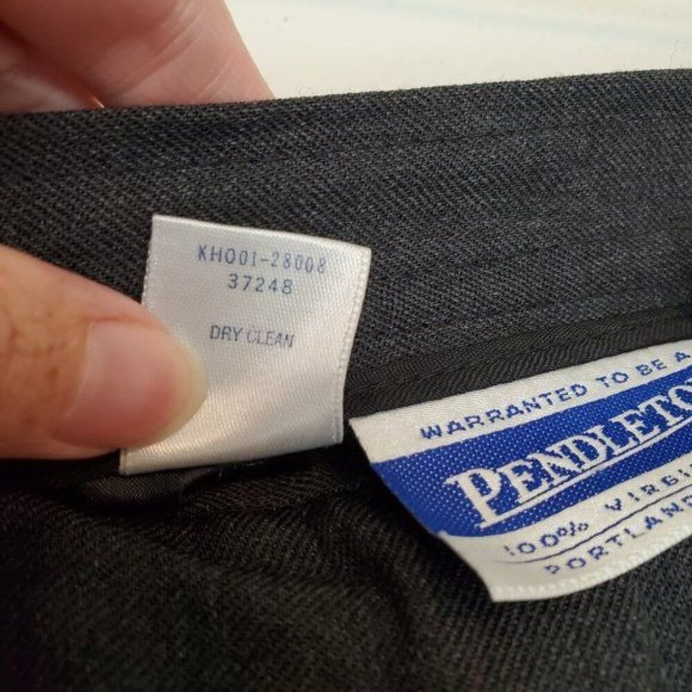 Pendleton gray wool pleat front pants lined - Picture 9 of 12